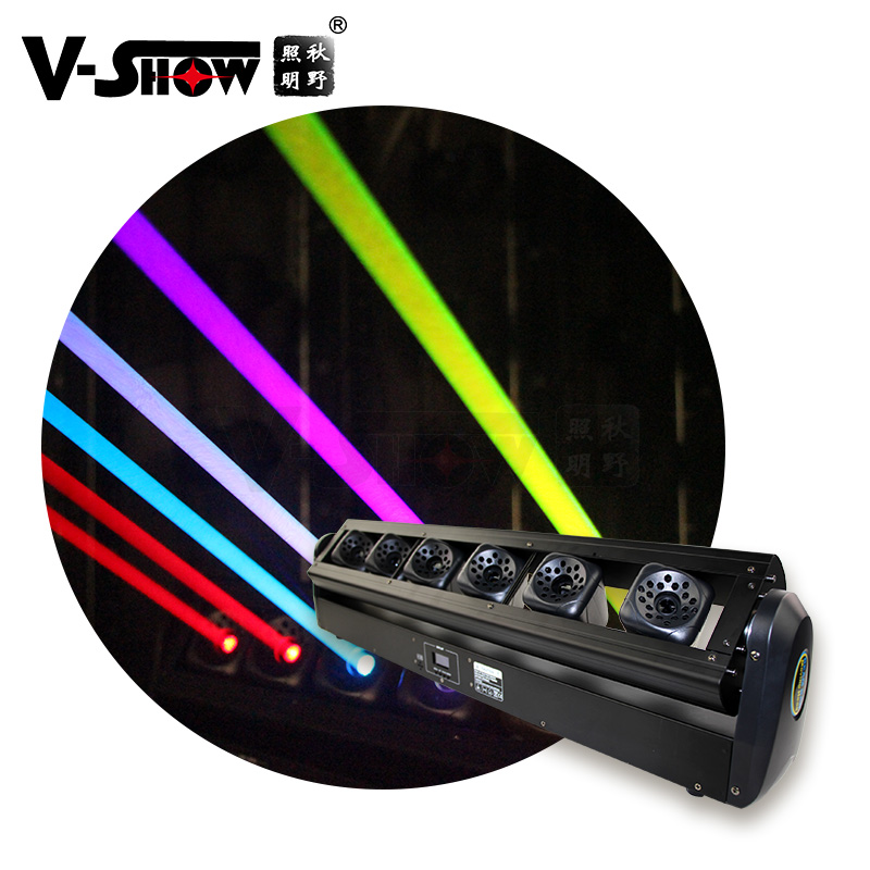 VShow High Quality RGB Laser Moving Head 6 Beam Club Laser Lights Bar